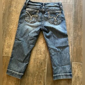 Vigoss Cropped Blue Jeans with Contrast Stitching